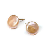 Freshwater Pearl Earrings Baroque Disc Shape Women's Jewelry Wedding Gift