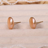 Freshwater Pearl Earrings Baroque Disc Shape Women's Jewelry Wedding Gift