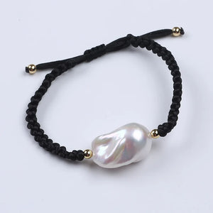 Baroque Pearl Couple Rope Bracelet for Women