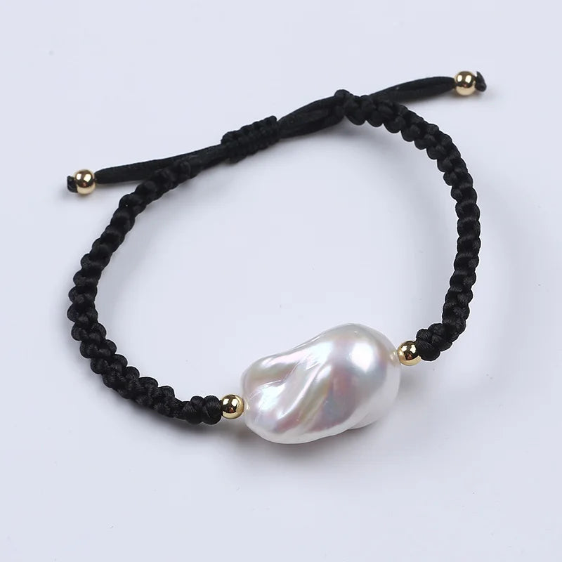 Baroque Pearl Couple Rope Bracelet for Women