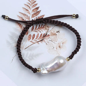 Baroque Pearl Couple Rope Bracelet for Women