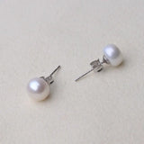 Pink Purple Freshwater Pearl 925 Silver Stud Earrings