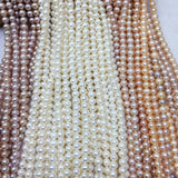 Freshwater Pearl Beads 7-8MM 3 Colors DIY Necklace Bracelet