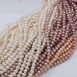 Freshwater Pearl Beads Pink Purple Oval DIY Bracelet Charm