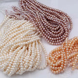 Freshwater Pearl Beads Pink Purple Oval DIY Bracelet Charm