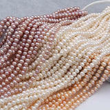 Freshwater Pearl Beads Pink Purple Oval DIY Bracelet Charm