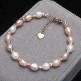 Freshwater Pearl Bracelet for Women - Adjustable Rice Beads Bracelet