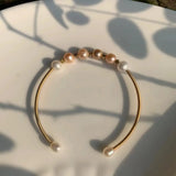 Freshwater Pearl Bracelet for Women Hand-Woven Female