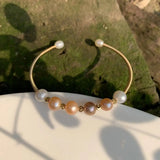 Freshwater Pearl Bracelet for Women Hand-Woven Female