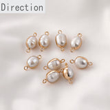 Freshwater Pearl Egg-Shaped Double Bag Pendant DIY Accessories