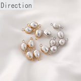 Freshwater Pearl Egg-Shaped Double Bag Pendant DIY Accessories
