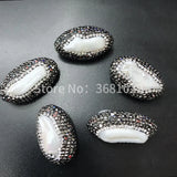 Freshwater Pearl Elliptic Pendant DIY Handmade Jewelry Accessory