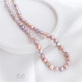 Freshwater Pearl Double Light Straight Hole Baroque Loose Bead DIY Material