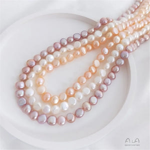 Freshwater Pearl Double Light Straight Hole Baroque Loose Bead DIY Material