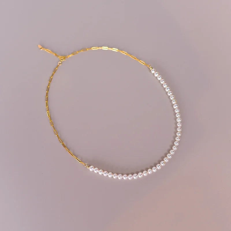 Freshwater Pearl Necklace by Xia Xiaozhong - High-End Beaded Collarbone Chain