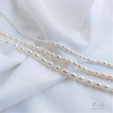 Freshwater Pearl Rice Shape Beads DIY Bracelet Necklace Accessories