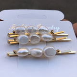Freshwater Pearls Irregular Shape Hairpin for Women/Girls