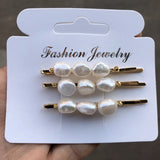 Freshwater Pearls Irregular Shape Hairpin for Women/Girls