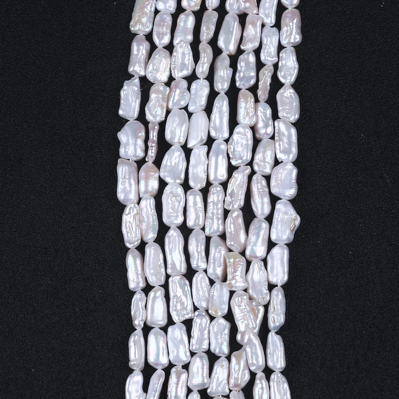 Top-Drilled Biwa Pearl Strand - Natural Freshwater Pearls