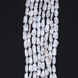 Top-Drilled Biwa Pearl Strand - Natural Freshwater Pearls