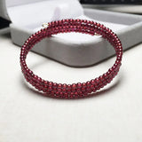 Garnet 2.6mm Round Beads Bracelet for Women