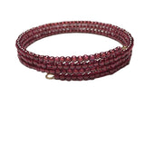 Garnet 2.6mm Round Beads Bracelet for Women