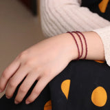 Garnet Stone Bracelet Faceted Beads Princess Necklace Women Gift
