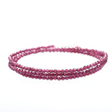Garnet Stone Bracelet Faceted Beads Princess Necklace Women Gift