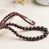 Faceted Garnet Crystal Beads Necklace - Tower Chain Style