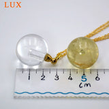 Clear Quartz Crystal Perfume Bottle Pendant Necklace