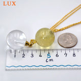 Clear Quartz Crystal Perfume Bottle Pendant Necklace