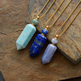 Gemstone Essential Oil Diffuser Pendant Necklace