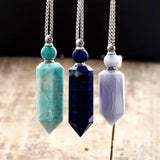 Gemstone Essential Oil Diffuser Pendant Necklace