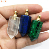 Gems Stone Essential Oil Diffuser Perfume Bottle Pendant