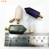 Gems Stone Essential Oil Diffuser Perfume Bottle Pendant