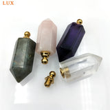 Gems Stone Essential Oil Diffuser Perfume Bottle Pendant