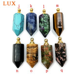 Gems Stone Essential Oil Diffuser Perfume Bottle Pendant