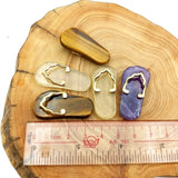 Gemstone Pendant Slippers Amethysts Rose Quartz Necklace DIY