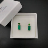 Diopside & Agate Earrings in 925 Sterling Silver - Jewelry Gift For Women