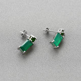 Diopside & Agate Earrings in 925 Sterling Silver - Jewelry Gift For Women