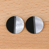 Obsidian Hematite Round Gemstone Earrings Pair