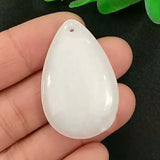Silk Jade Water Drop Pendant Necklace