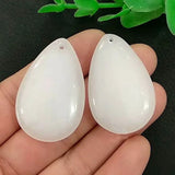 Silk Jade Water Drop Pendant Necklace