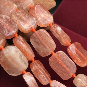 Golden Strawberry Sunstone Irregular Beads for DIY Bracelet Necklace
