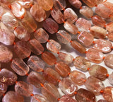 Golden Strawberry Sunstone Irregular Beads for DIY Bracelet Necklace
