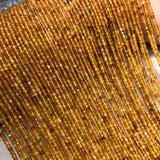 Golden Tourmaline 2-2.5mm Cube Faceted Beads for Jewelry Making