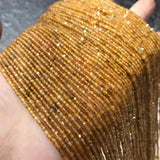 Golden Tourmaline 2-2.5mm Cube Faceted Beads for Jewelry Making