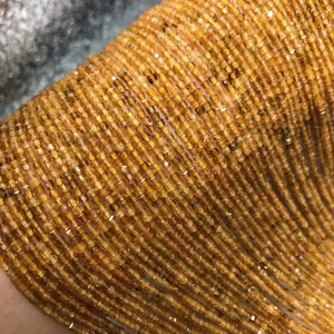 Golden Tourmaline 2-2.5mm Cube Faceted Beads for Jewelry Making