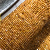 Golden Tourmaline 2-2.5mm Cube Faceted Beads for Jewelry Making