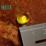 Golden Yellow Prehnite Stone 8*10mm Oval Loose Stone DIY 3.2ct for Women